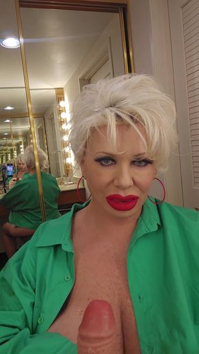Fat Bimbo Playing in Mirror