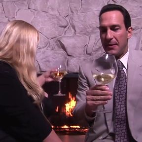 A fat big slut with big big boobs takes a good cock from behind