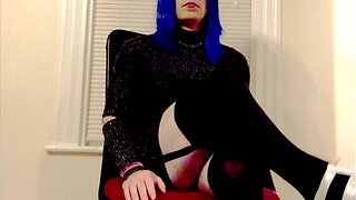 Nessav Stroking it cd crossdress sissy