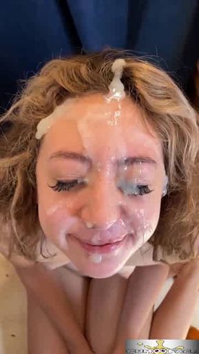 Ugly face blasted, massive load, thick sticky cum 5