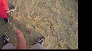 Jogging in Forbidden Zone Stopped for Blowjob, Doggystyle and Cumshot with Voyeur DILF!