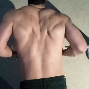 Sexy Straight Studs Back Muscles Workout Montage Fetish