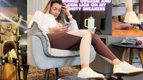 Ruined Orgasm and Cum Lick on My Dirty Sneakers used at Date Night - IGNORED - FOOTJOB - CBT - SHOEJOB - FEMDOM - CUCKOLD - FOOT DOMINATION - SNEAKERS - CUMSHOT - CUM LICK - FEMALE DOMINATION -
