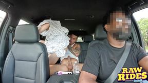 Slim Petite Brunette With Dog Cone Gets Fucked In Uber Pool Ride Share