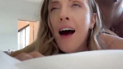 Horny amateur Leyla Bells gets her snatch bonked with BBC