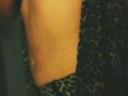 Milf strip teasing with ass shake and nip slip