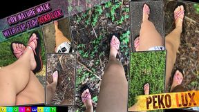 POV Nature Walk with Peko Lux and Her Flip Flopped Feet - MP4 (SD)
