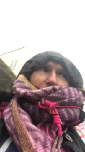 Flashing My Tit with Rock Hard Nip in Fucking Filthy Weather