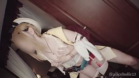 Japanese big tit cosplayer fem dom POV