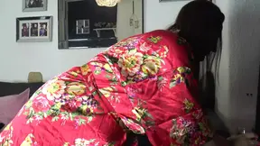 Brit MILF mom smokes and sucks dildo