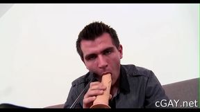 Hunks Engage in Ribald Homo Sex with Dick–Sucking and Cum–Filled Bliss
