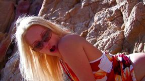 beautiful blonde picked up and fucked on the beach by a tourist
