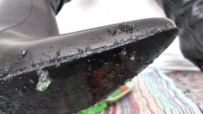 Smoking Mistress and Green Dessert From Boot Soles, POV Clip, Lady Victoria Valente (in German)