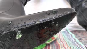 Smoking Mistress and Green Dessert From Boot Soles, POV Clip, Lady Victoria Valente (in German)