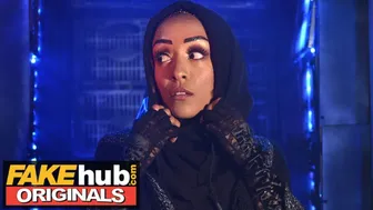 Fit ebony babe with big tits rides cock before creampie