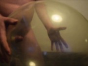 Fuck to pop clear balloon
