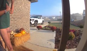 Jerking off outside front door neighborhood risky