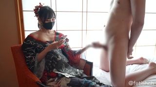 Japanese Cosplay Handjob♡ While you're relaxing, you still have your jerking, how's it feel?🤔