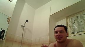 European Model Aj Takes a Shower