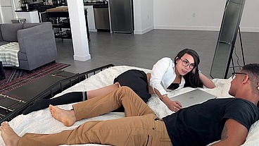 Asian Nerdy Trans Girl Kasey Kei Fucked Deep During Study Break
