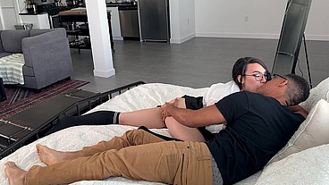 Asian Nerdy Trans Hottie Kasey Kei Fucked Deep During Study Break