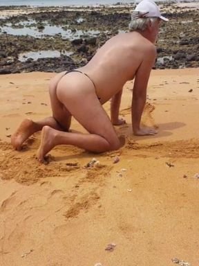 Ladysilva on the Beach in My Hot Ass Panties