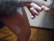 Slow Solo Teasing Handjob And Intense Orgasm