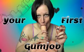 Dani Gives You Your First Gumjob