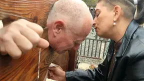 Medieval Punishment: Zeida and Roberta's femdom slave humiliation