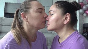 Nose rubbing and put finger and tongue in nostrils nf