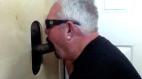 ”Ebony Guy Gives Gloryhole Cum Facial”