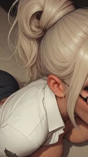 Big Boobs Secretary Sloppy Blowjob and Wet Pussy Fuck! Ai Generated. Animated porn   Clip 1