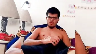 Married guy jerks off alone while wife is away