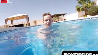 Boy-desiring" Pool Side Jerk Off Session with Explosive Cum Shot Captured In HD
