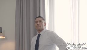 Politician John Rodriguez releases load on Bastian Karims ass in private