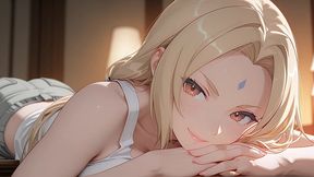 tsunade s stepmother accidentally saw her stepson s huge penis and couldn t resist. tsunade hentai cosplay (ai-generated)