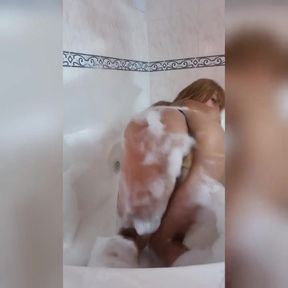 Lactating Travesti Gushes Milk n Cum Soaks Nylons Ass