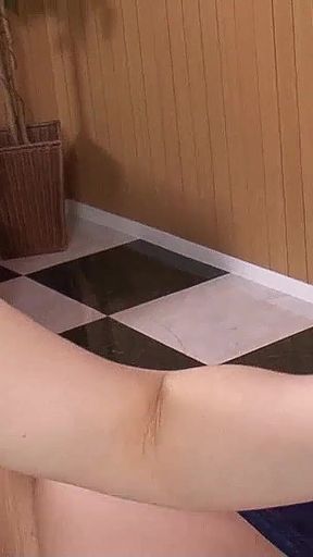 Skinny candid Asian teen gets help from step brother masturbation and fucks him