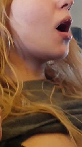 Key moment from &quot;Real Public Airplane! Jerk off , Suck my cock ! Shows boobs&quot;