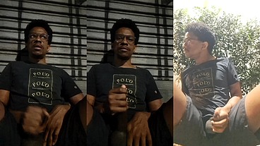 Wanking in public street
