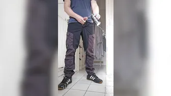 German Twink Pisses in Panties and Drinks His Own Pee
