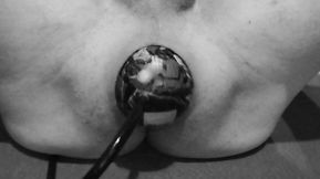 A 15 centimeters - diameter ball is flying out of my ass-hole.