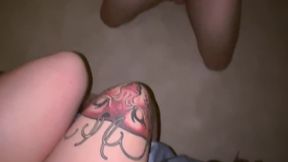 Goth GF busting BF’s balls.