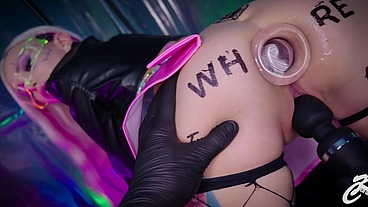 The most captivating scenes with a huge glass butt plug