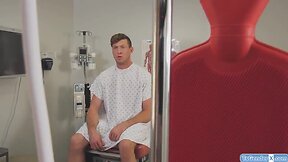 Chesty shemale nurse lena moon barebacks a guy