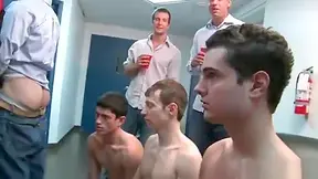 Guys Get Gay Hazed Under Shower