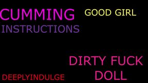 Daddys good girl follows audio jerk off instructions
