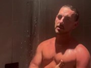 Derek Allen in the shower stroking - FULL video on Onlyfans