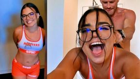 Comes Over After Work Gets Her Ass Fucked Hard With Summer Col, Johnny Sins And Hooters Waitress