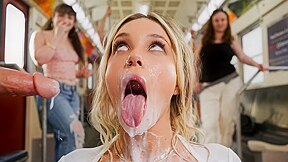 Kali Rides The Subway! With Kali Roses And Small Hands